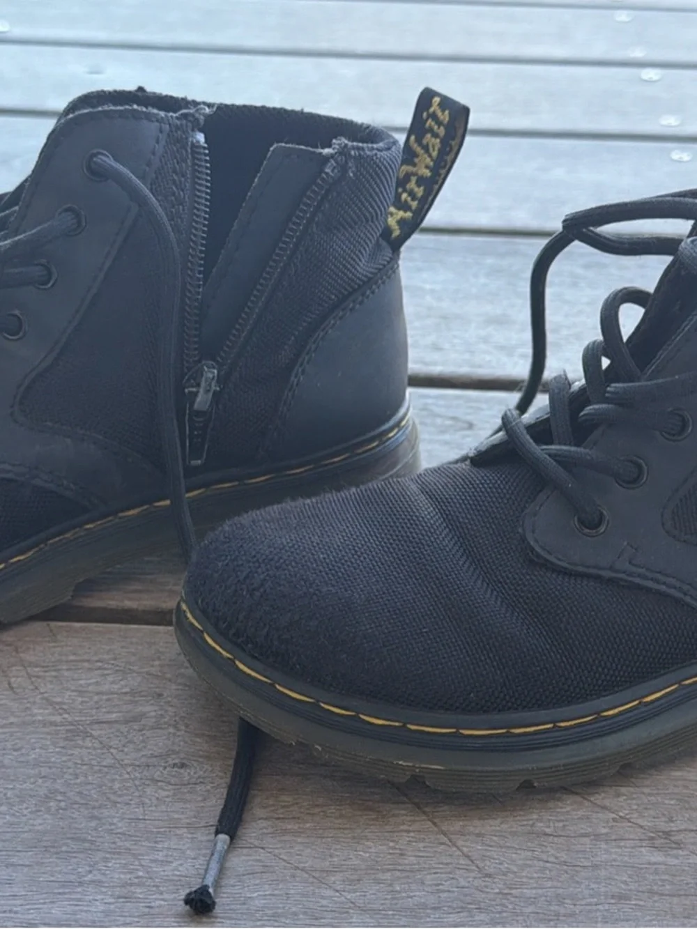 Dr. Martens Kids Black Lace-Up Ankle Boots